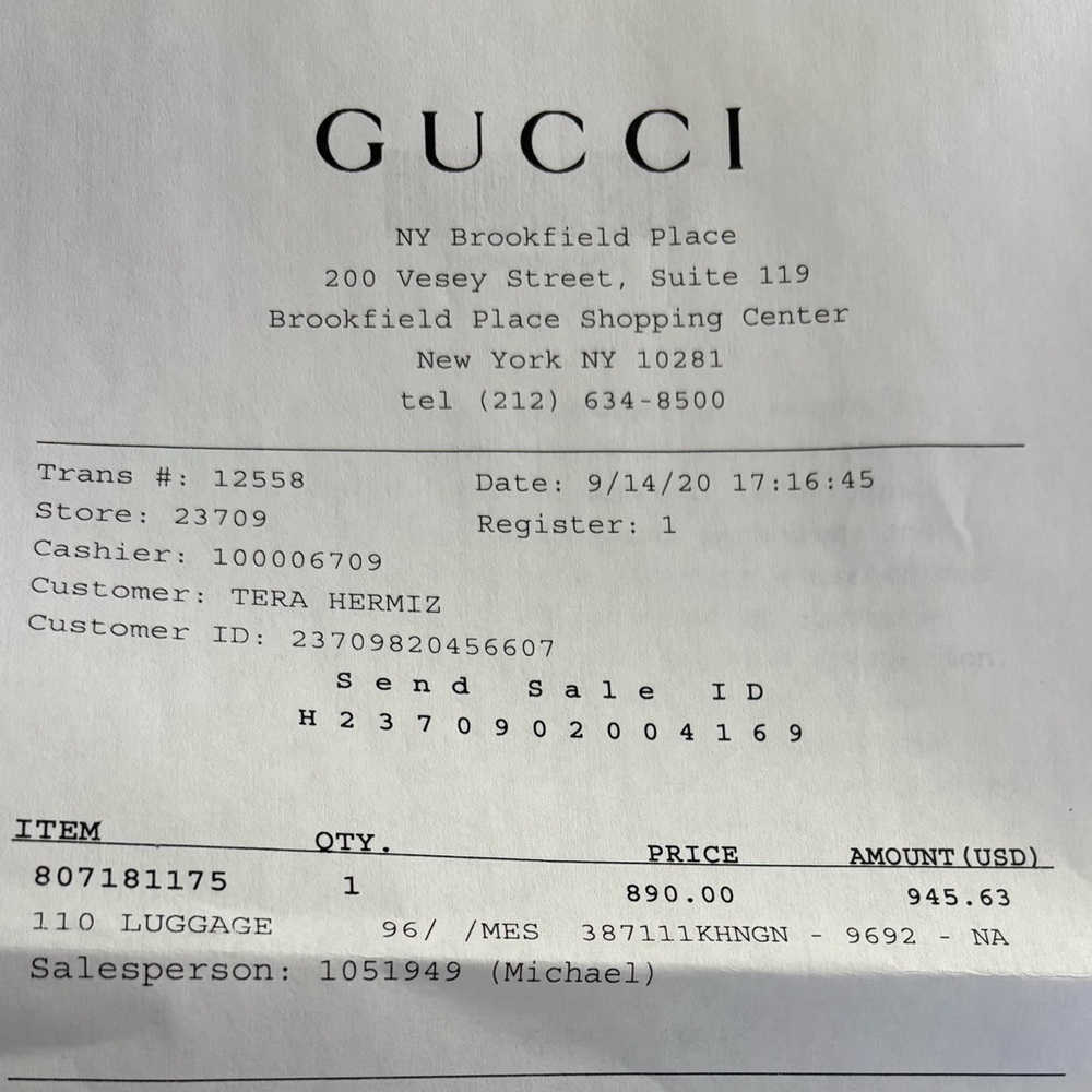 Gucci Beige and Black Monogram crossbody Messenger Bag - Picture 7 of 7